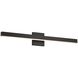 Cisco 24 inch Matte Black and White Vanity Wall Light in 3.25" D x 24" W x 4.75" H