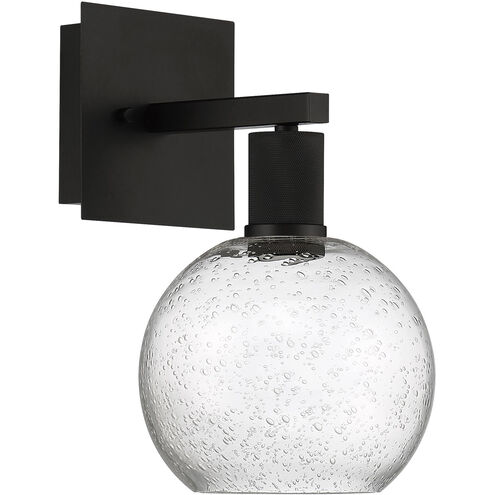 Port Nine LED 8 inch Matte Black Wall Sconce Wall Light in Seeded