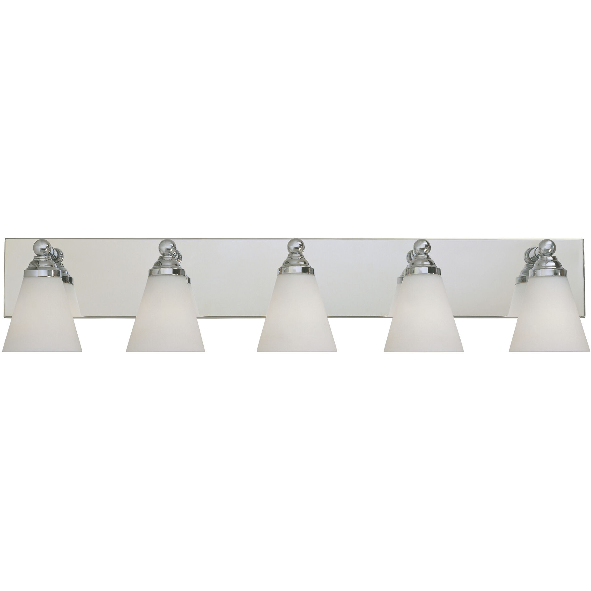 Hudson 5 Light 38 inch Chrome Bath Bar Wall Light