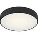 Como LED 17.75 inch Black and White Flush Mount Ceiling Light