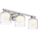 Chloe 20.5 inch Chrome Vanity/Bath Bar Wall Light