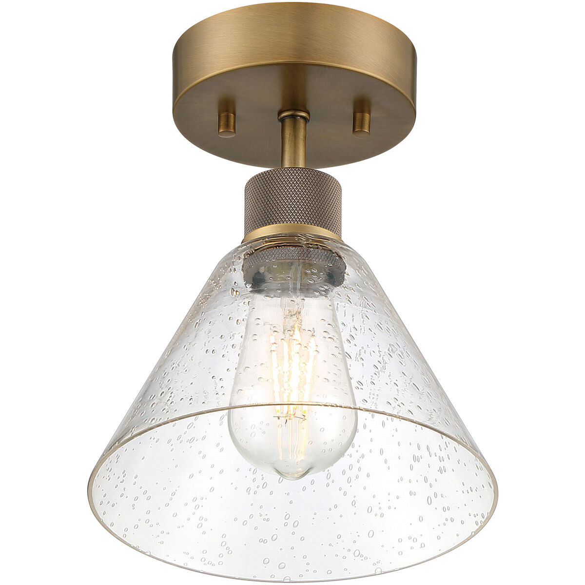 Brass semi flush ceiling light on sale