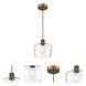 Port Nine LED 9 inch Antique Brushed Brass Pendant Ceiling Light