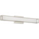Justine 24 inch Brushed Steel Vanity/Bath Bar Wall Light