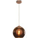 Glow LED 10 inch Brushed Copper Pendant Ceiling Light