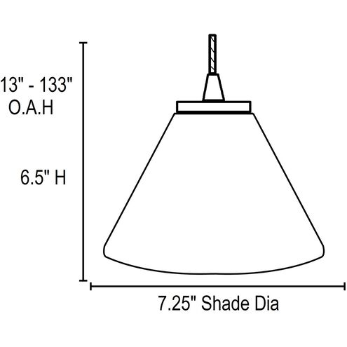 Martini 1 Light 7.25 inch Oil Rubbed Bronze Pendant Ceiling Light in White