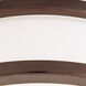 Conga LED 16 inch Bronze Flush Mount Ceiling Light