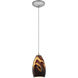 Champagne 1 Light 5 inch Brushed Steel Pendant Ceiling Light in Inca, Cord