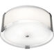 Tara 3 Light 14 inch Brushed Steel Flush Mount Ceiling Light in Incandescent
