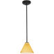 Martini LED 7 inch Brushed Steel Pendant Ceiling Light in Amber
