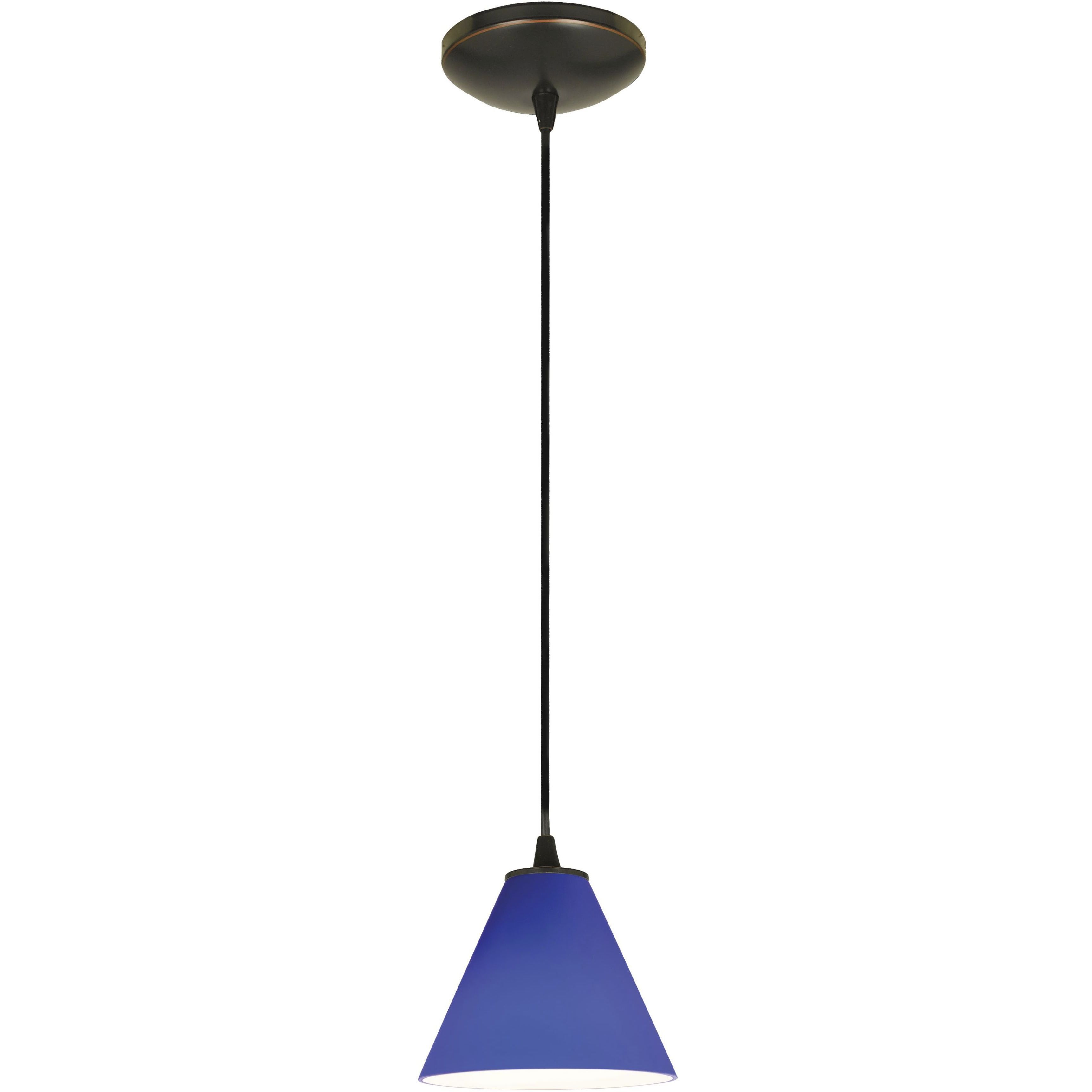Martini LED 7 inch Oil Rubbed Bronze Pendant Ceiling Light in Cobalt
