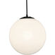 Pearl 16 inch Matte Black Pendant Ceiling Light