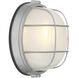 Nauticus Round Dual Mount 1 Light 10 inch Satin Outdoor Wall Sconce