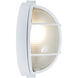 Nauticus 1 Light White Outdoor Wall Sconce in Incandescent