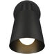 Dalton LED 5 inch Black and Antique Brushed Brass Wall Sconce Wall Light