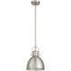 London 1 Light 9 inch Brushed Steel Pendant Ceiling Light