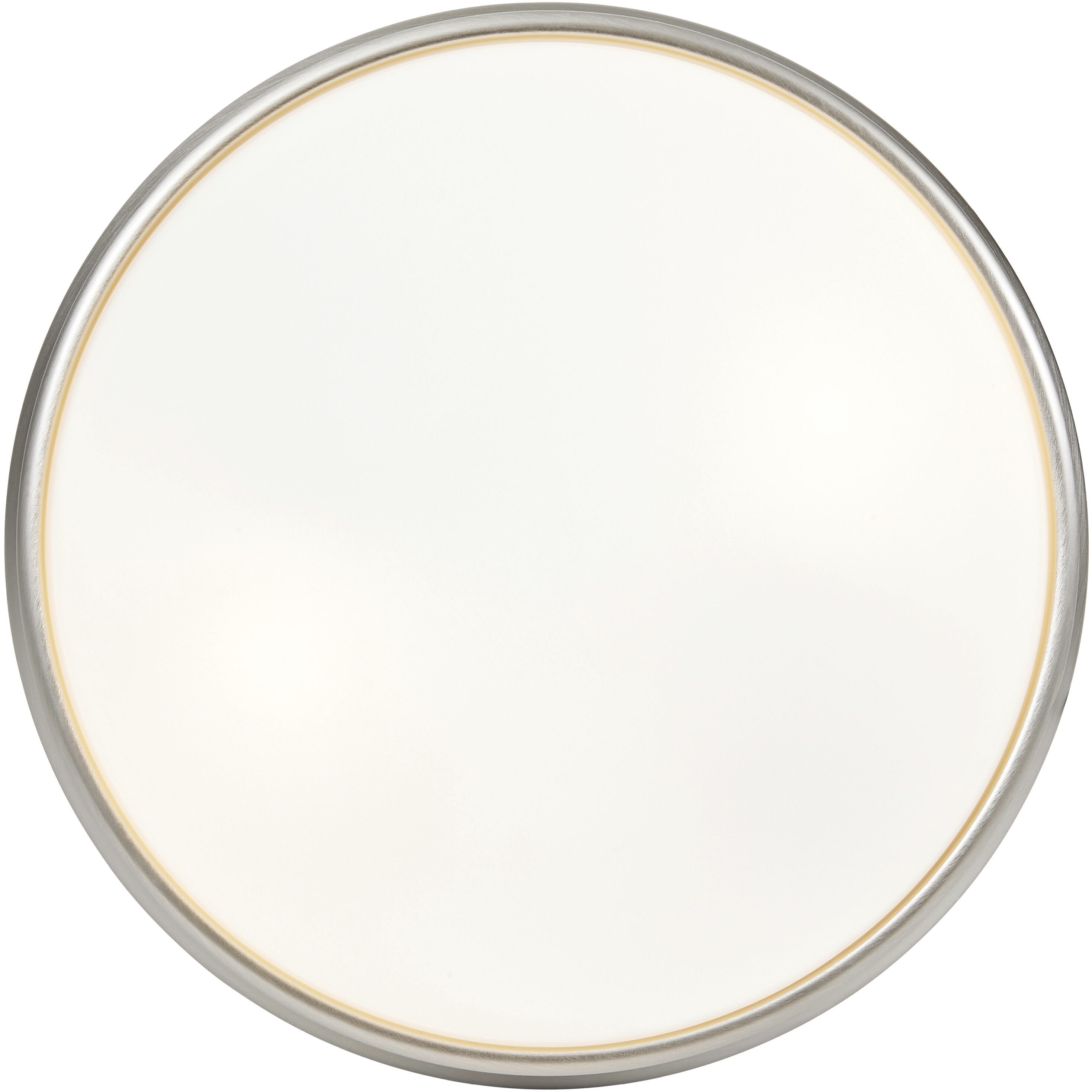 Atom 2 Light 12.5 inch Brushed Steel Flush Mount Ceiling Light in 2700K