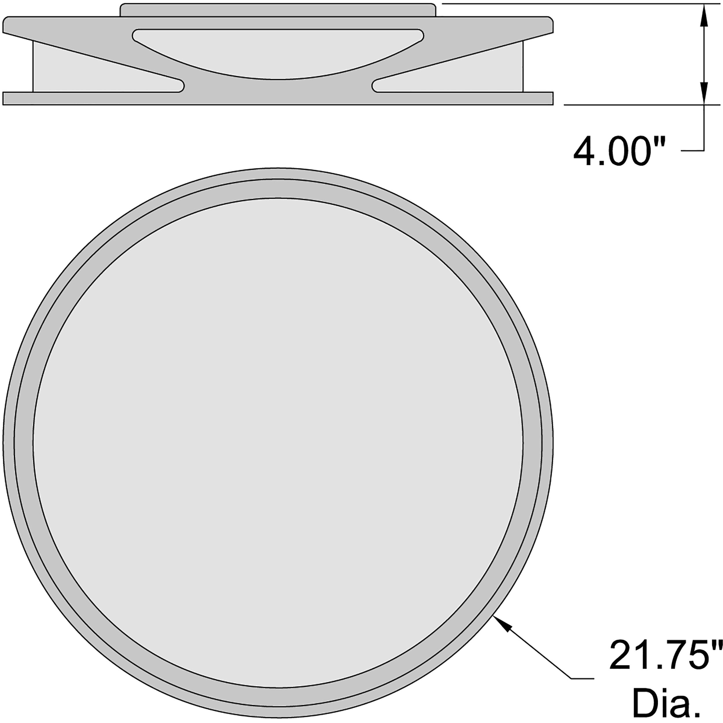 Lucia LED 21.75 inch White Flush Mount Ceiling Light
