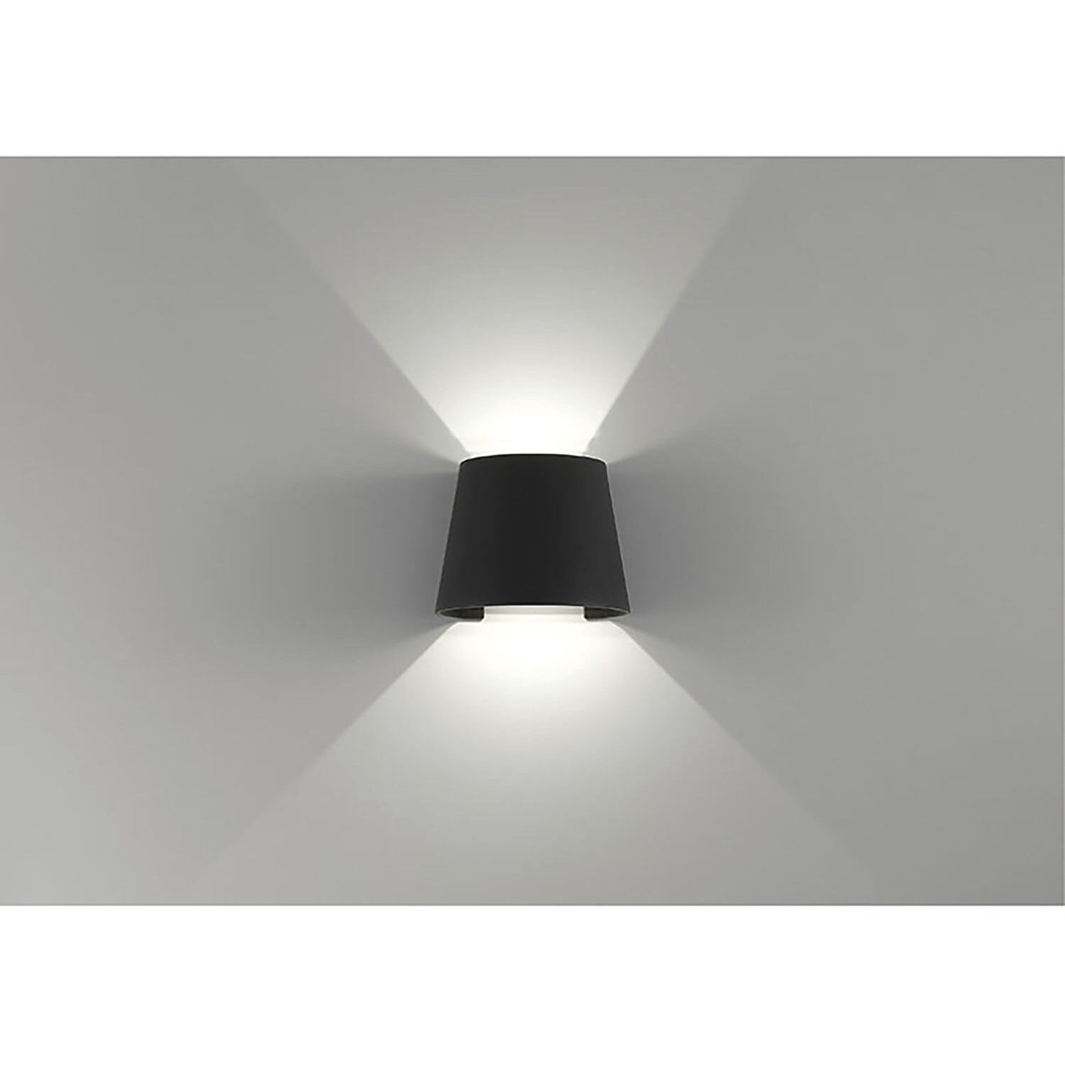 Cone LED 6 inch Black Outdoor Wall Sconce