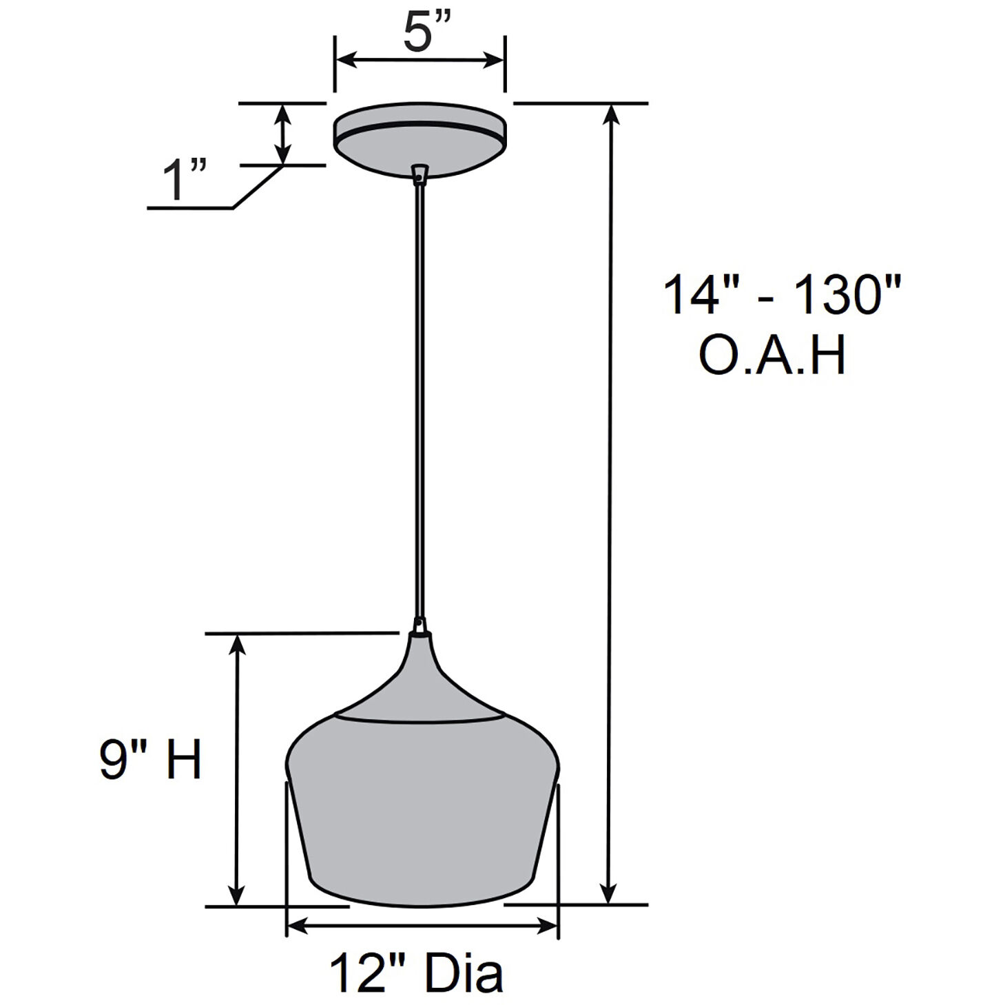 Blend LED 12 inch White Pendant Ceiling Light