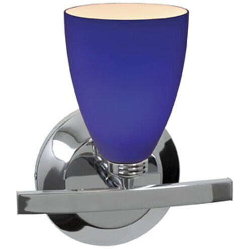 Sydney 1 Light 8 inch Chrome Wall Sconce Wall Light in Cobalt,  7.5 inch