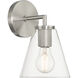 Katie 1 Light 6.25 inch Brushed Steel Wall Sconce Wall Light
