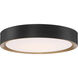 Malaga LED 19.75 inch Matte Black and White Flush Mount Ceiling Light