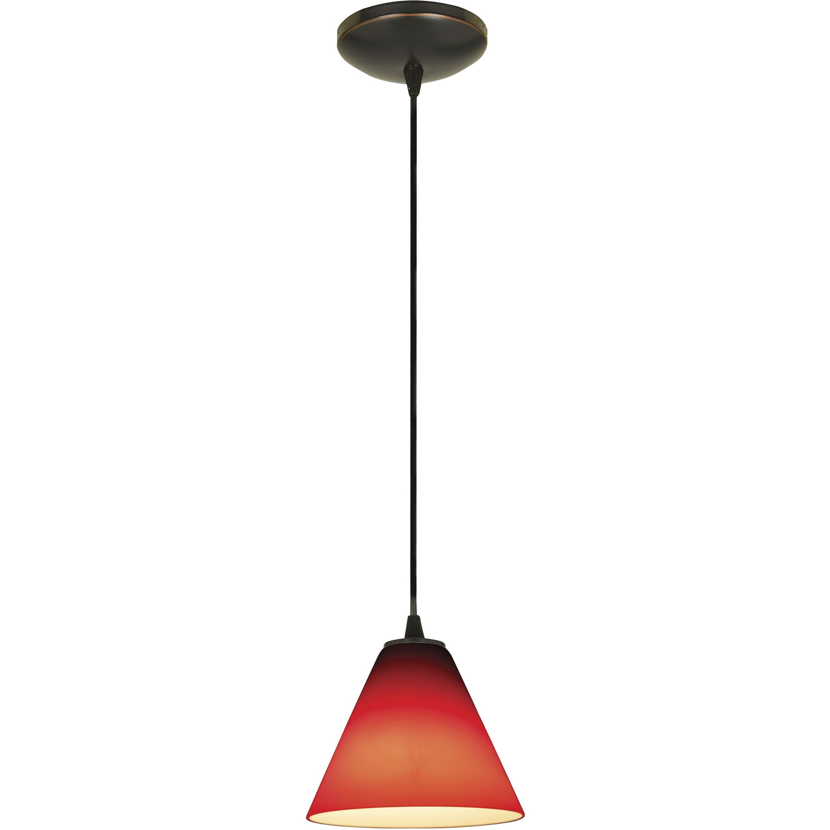 Martini LED 7 inch Oil Rubbed Bronze Pendant Ceiling Light in Red