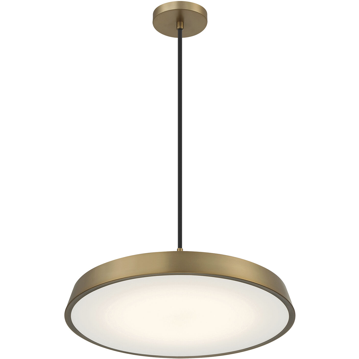 Tallinn LED 18 inch Brushed Gold and White Pendant Ceiling Light