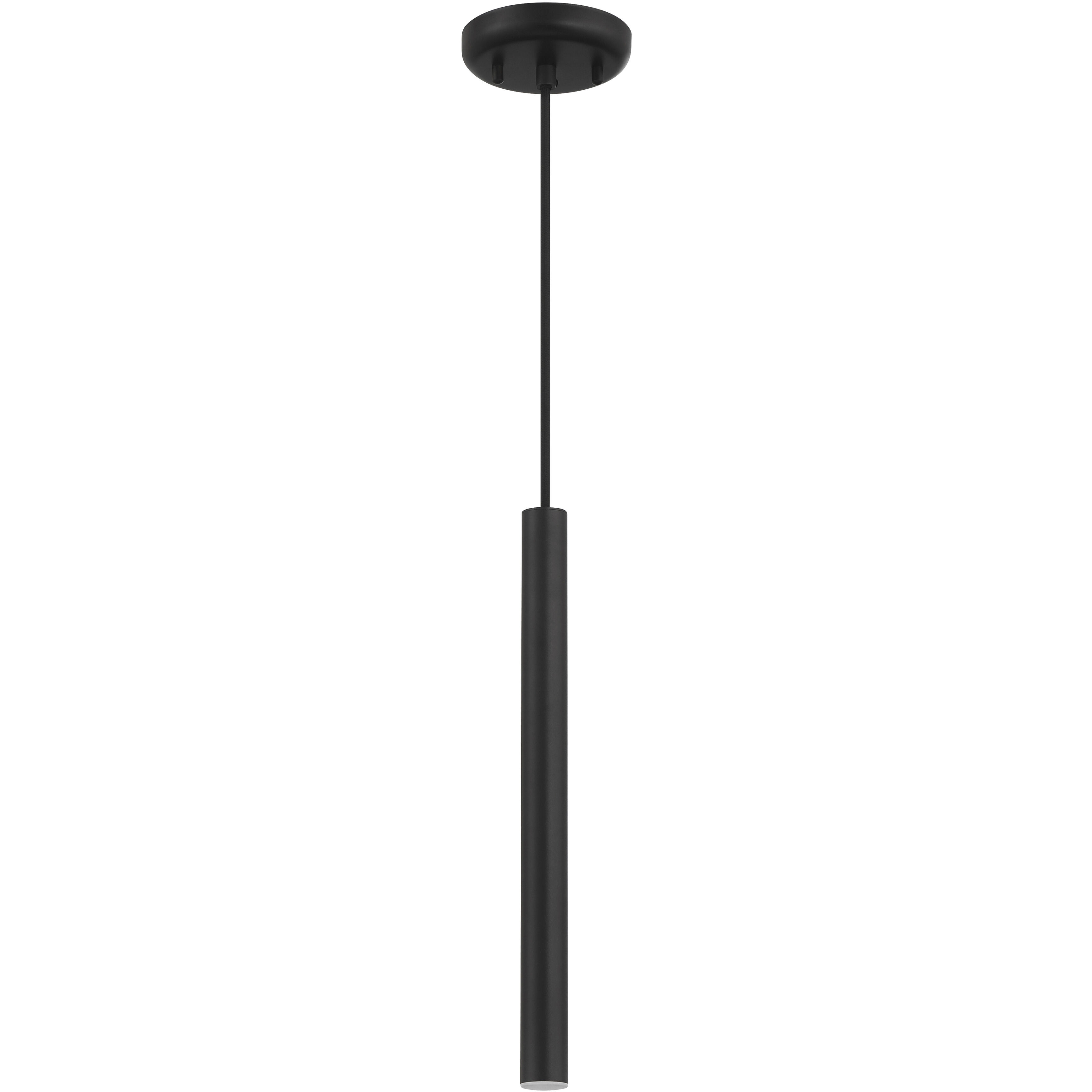 Pipeline 1 Light 1.25 inch Matte Black Pendant Ceiling Light