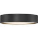 Malaga LED 15.75 inch Matte Black and White Flush Mount Ceiling Light