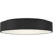 Como LED 13.75 inch Black and White Flush Mount Ceiling Light