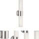 Aqueous 2 Light 4.75 inch Brushed Steel Vanity Light Wall Light