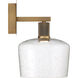Port Nine LED 9 inch Antique Brushed Brass Wall Sconce Wall Light in Seeded