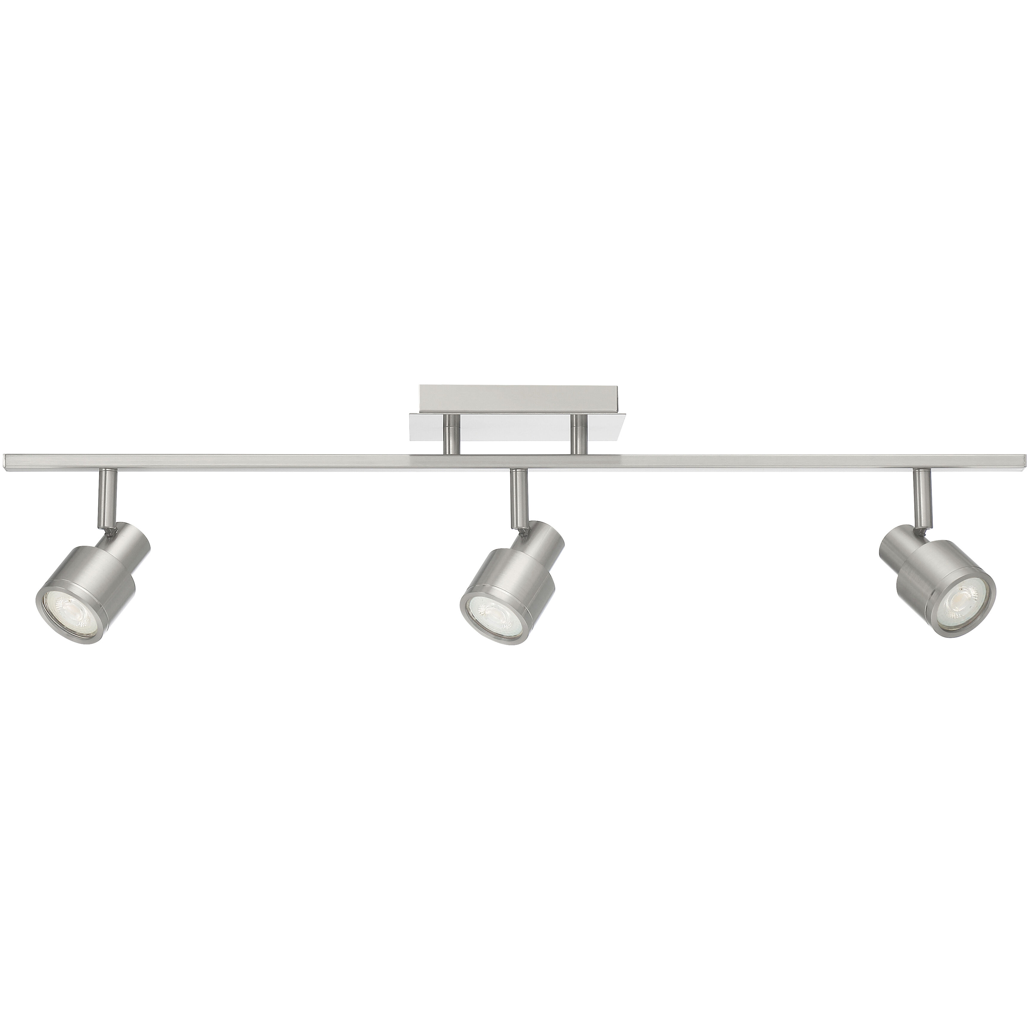 Lincoln 3 Light 120 Brushed Steel Track Ceiling Light