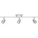 Lincoln 3 Light 120 Brushed Steel Track Ceiling Light