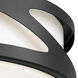 Lucia LED 13.75 inch Black and White Flush Mount Ceiling Light