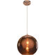 Glow LED 12 inch Brushed Copper Pendant Ceiling Light