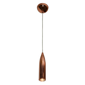 Odyssey LED 2 inch Shiny Copper Pendant Ceiling Light in Rose Gold