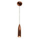 Odyssey LED 2 inch Shiny Copper Pendant Ceiling Light in Rose Gold