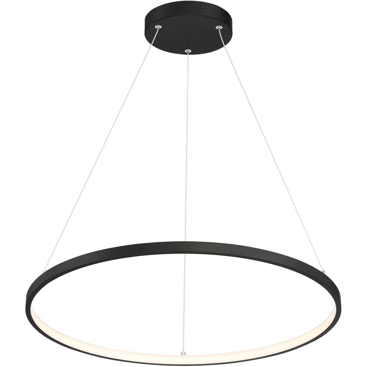 Anello LED 24 inch Matte Black Pendant Ceiling Light 