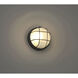 Nauticus Round Dual Mount 1 Light 7 inch Black Outdoor Wall Sconce in Replaceable LED