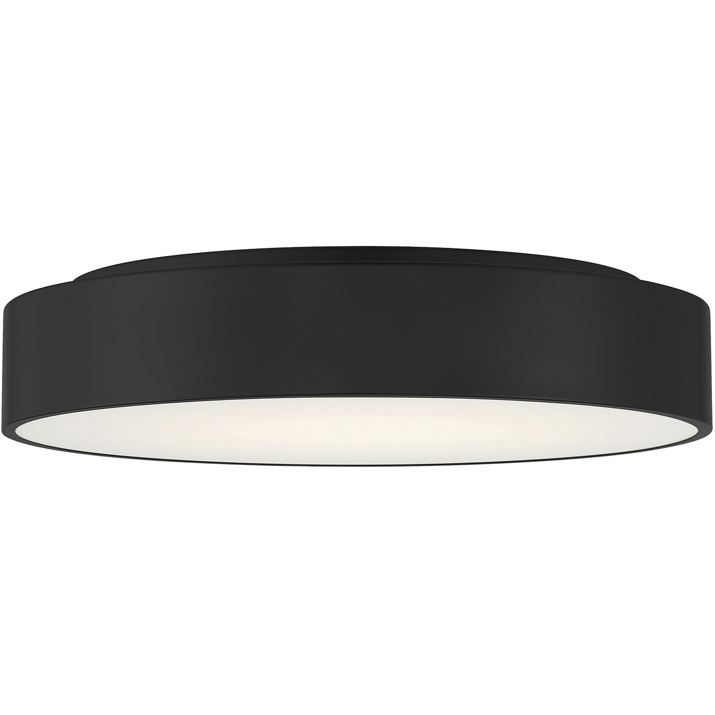 Como LED 13.75 inch Black and White Flush Mount Ceiling Light