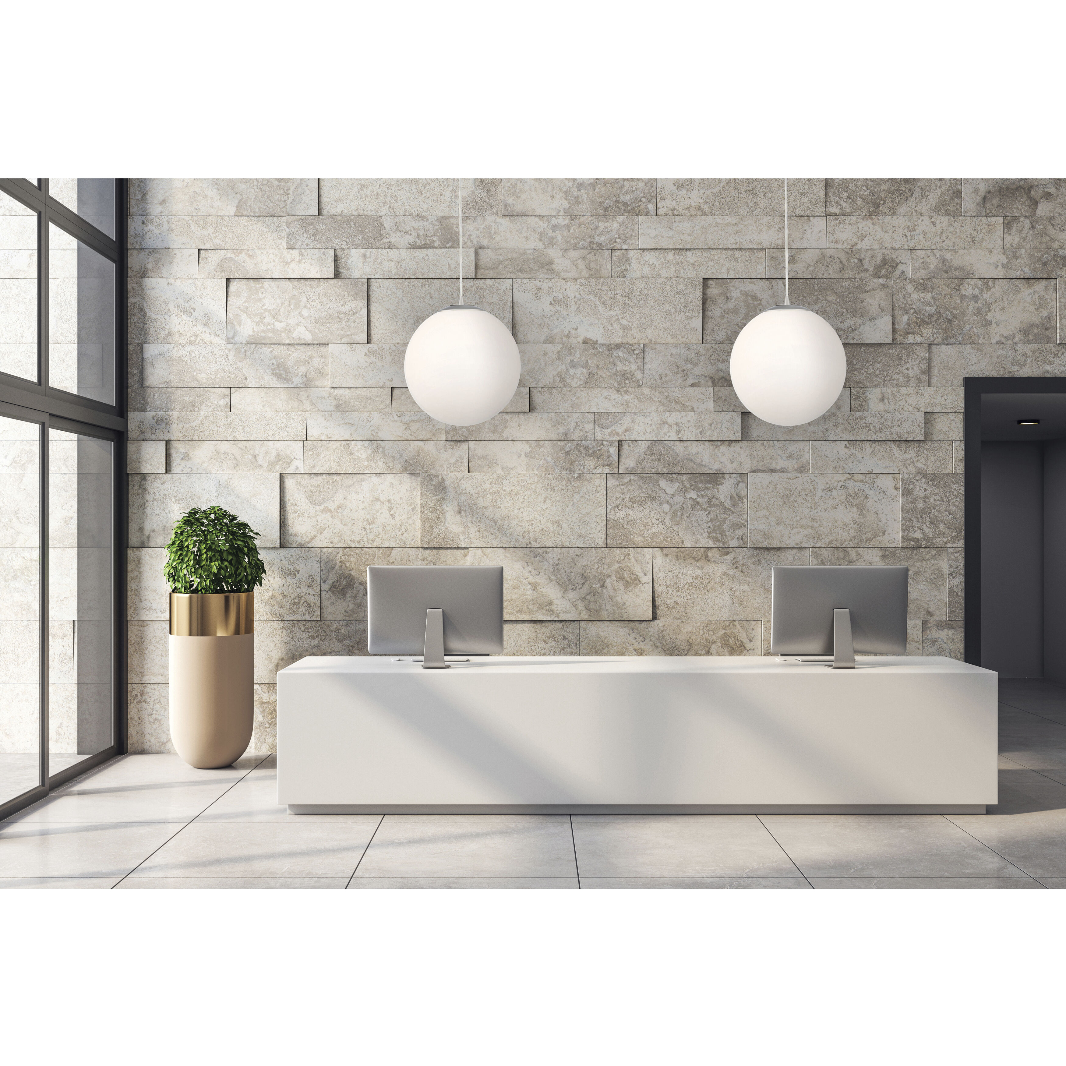 Pearl 10 inch Brushed Steel Pendant Ceiling Light