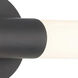 Retreat 1 Light 24 inch Matte Black Bath Vanity Wall Light in Opal, Medium