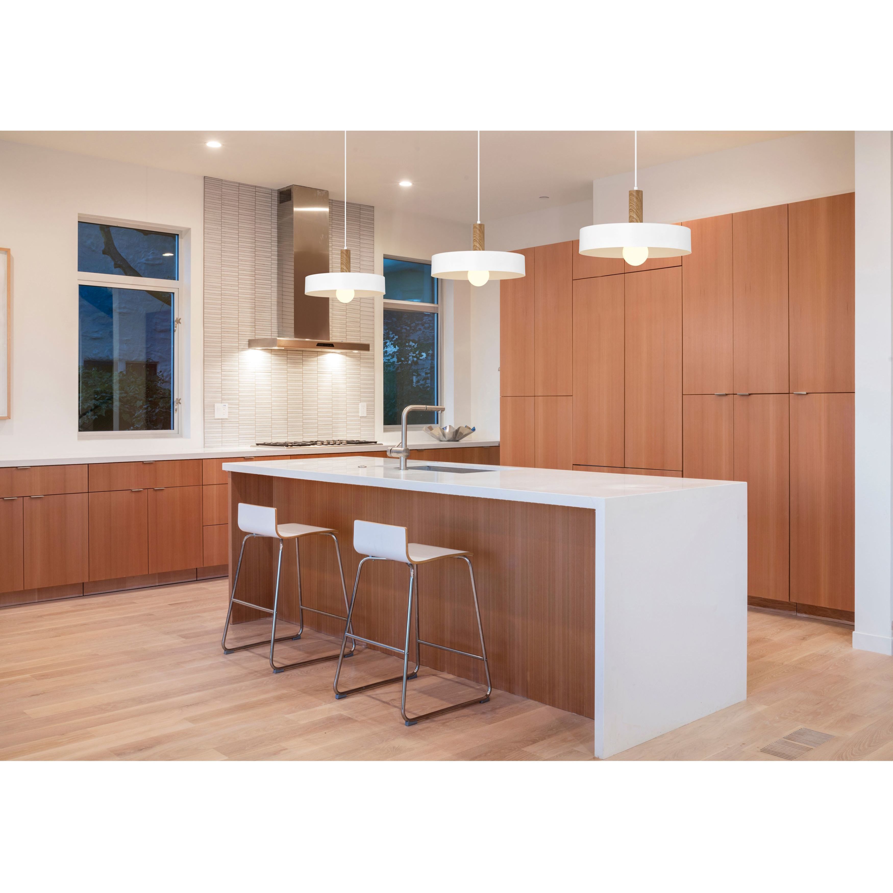 Access 23798-WH/WGN Slate LED 13.75 inch White and Natural Pendant