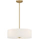 Mid Town LED 18 inch Antique Brushed Brass Pendant / Semi-Flush Ceiling Light