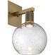 Port Nine LED 8 inch Antique Brushed Brass Wall Sconce Wall Light in Seeded