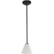 Martini 1 Light 7.25 inch Oil Rubbed Bronze Pendant Ceiling Light in White