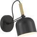 Ponti 1 Light 5.25 inch Black Reading Light Wall Light